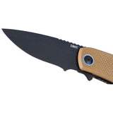 CRKT P.S.D. II Assisted Opening Knife AUS-10A Blade Coyote Brown G10 Handle for EDC Enthusiasts by CRKT
