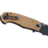 CRKT P.S.D. II Assisted Opening Knife AUS-10A Blade Coyote Brown G10 Handle for EDC Enthusiasts by CRKT