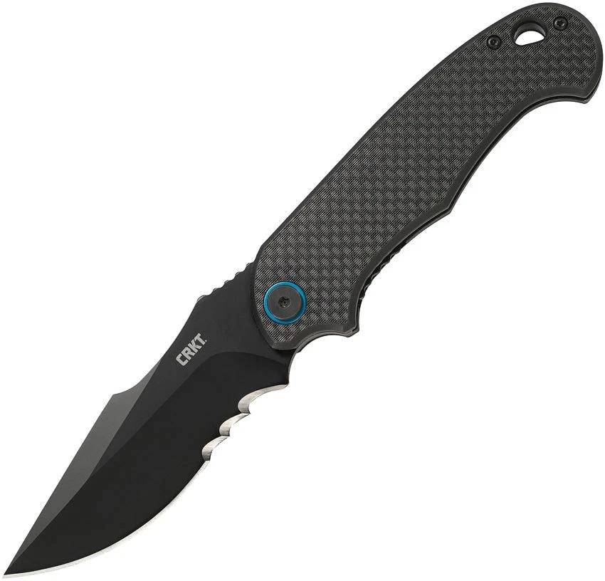 CRKT P.S.D. Linerlock Assisted Opening Knife With Black Veff Serrated Blade Ideal For Everyday Carry Enthusiasts by CRKT