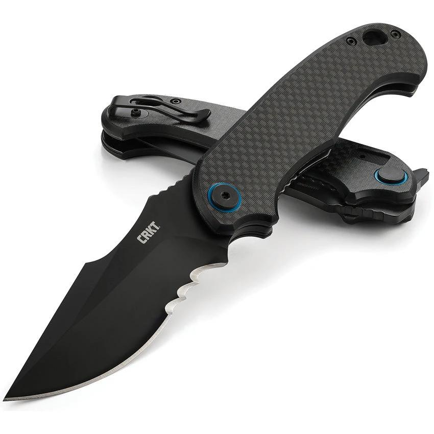 CRKT P.S.D. Linerlock Assisted Opening Knife With Black Veff Serrated Blade Ideal For Everyday Carry Enthusiasts by CRKT