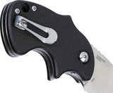 CRKT Orca Linerlock Knife For EDC Enthusiasts Assisted Opening 3in Closed Satin D2 Blade Black GRN Handle by CRKT