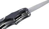 CRKT Orca Linerlock Knife For EDC Enthusiasts Assisted Opening 3in Closed Satin D2 Blade Black GRN Handle by CRKT