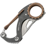 CRKT Compano Carabiner Knife EDC Slip Joint 1.5in Blade 5Cr15MoV Black Stonewash Finish For EDC Enthusiasts by CRKT