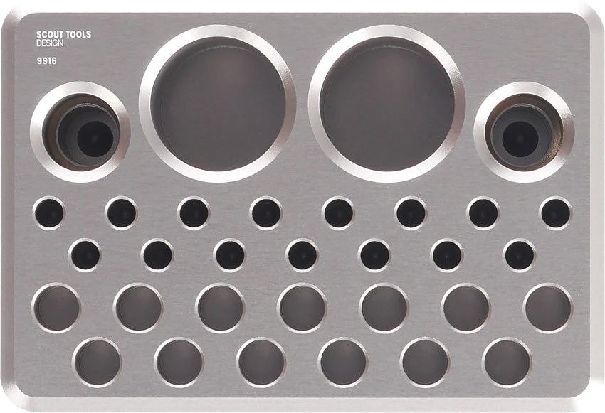 CRKT Driver Bit Block 9916 Durable Aluminum Bit Storage Organizer Stores 1 Quarter Inch Bits For Mechanics And DIYers by CRKT