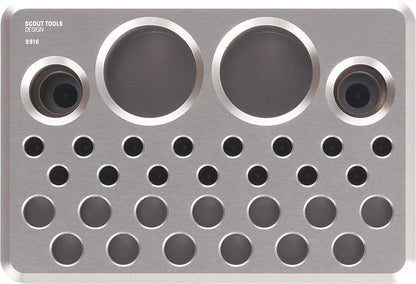 CRKT Driver Bit Block 9916 Durable Aluminum Bit Storage Organizer Stores 1 Quarter Inch Bits For Mechanics And DIYers by CRKT
