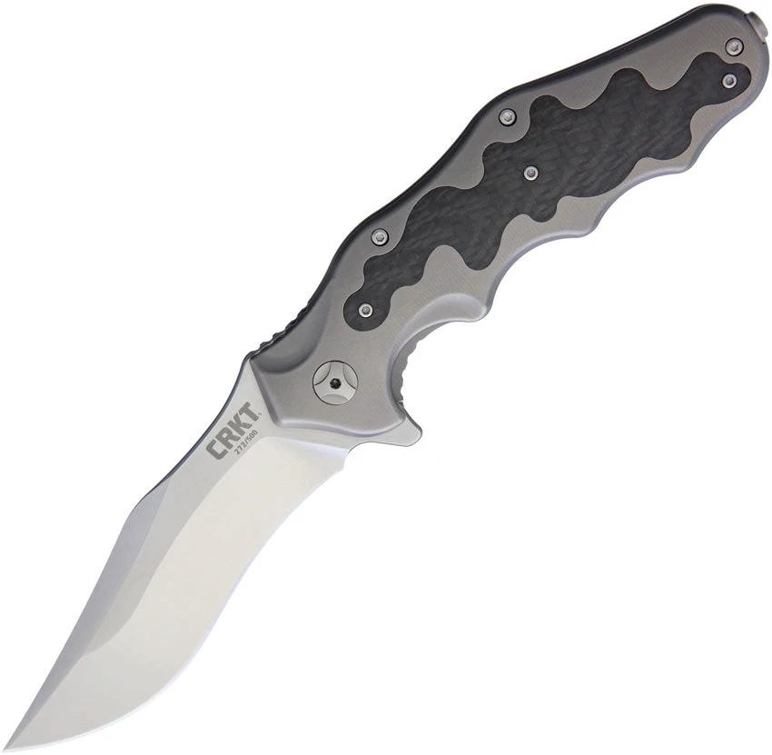 CRKT Ken Onion Motley Limited Edition Knife K210CFXP Satin Sleipner Blade Titanium Carbon Fiber Inlay For Collectors by CRKT