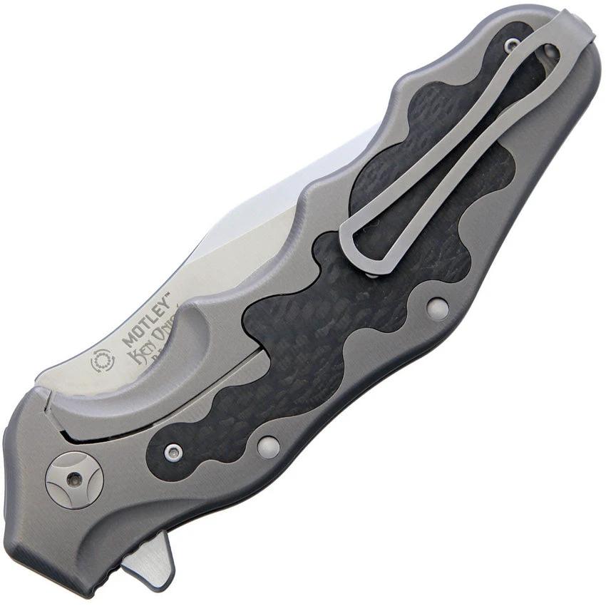 CRKT Ken Onion Motley Limited Edition Knife K210CFXP Satin Sleipner Blade Titanium Carbon Fiber Inlay For Collectors by CRKT