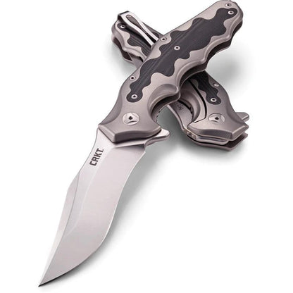 CRKT Ken Onion Motley Limited Edition Knife K210CFXP Satin Sleipner Blade Titanium Carbon Fiber Inlay For Collectors by CRKT