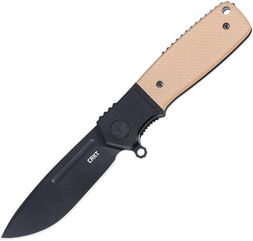CRKT Homefront Compact Linerlock Knife With S35VN DLC Blade, Tan G10 Handle, EDC Ready by CRKT