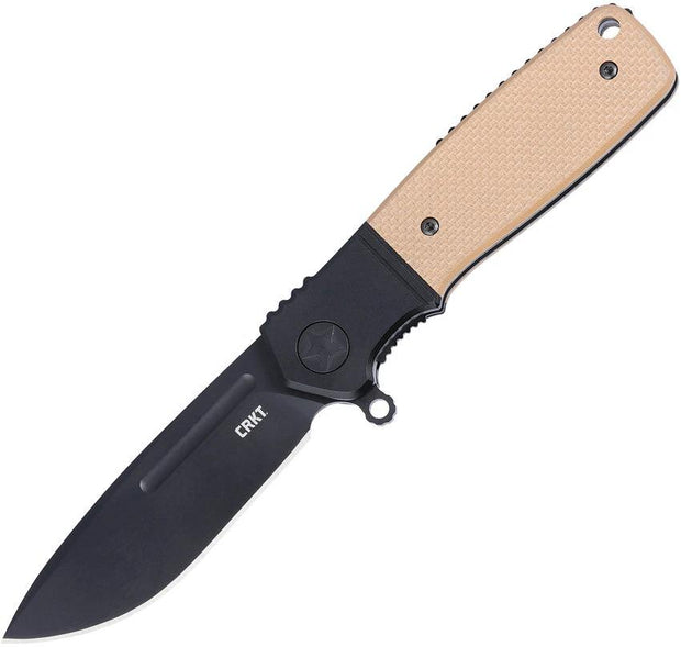 CRKT Homefront Compact Linerlock Knife With S35VN DLC Blade, Tan G10 Handle, EDC Ready by CRKT