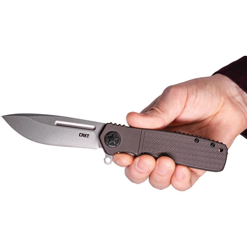 CRKT Homefront Linerlock Assisted Opening EDC Knife OD Green Handle 12C27 Sandvik by CRKT