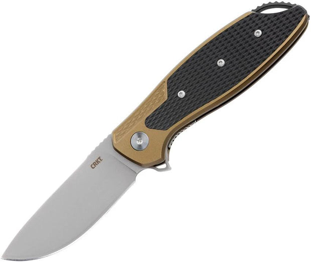 CRKT Jake Linerlock Knife EDC Ready Brown Aluminum Handle by CRKT