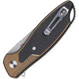 CRKT Jake Linerlock Knife EDC Ready Brown Aluminum Handle by CRKT