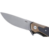 CRKT Jake Linerlock Knife EDC Ready Brown Aluminum Handle by CRKT