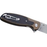 CRKT Jake Linerlock Knife EDC Ready Brown Aluminum Handle by CRKT