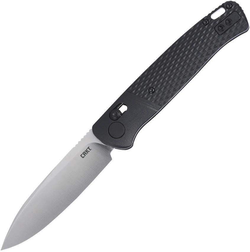 CRKT Counterpart Crossbar Lock Folding Knife For EDC Black Glass Filled Nylon Handle Satin 12C27 Blade 3.38in by CRKT