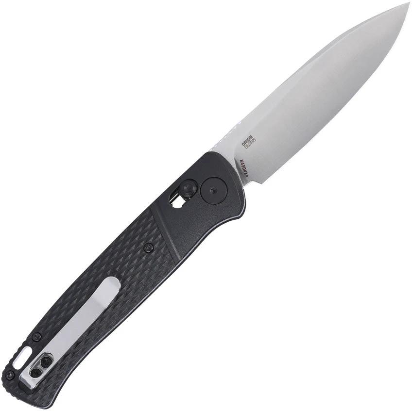 CRKT Counterpart Crossbar Lock Folding Knife For EDC Black Glass Filled Nylon Handle Satin 12C27 Blade 3.38in by CRKT