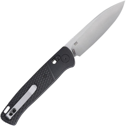 CRKT Counterpart Crossbar Lock Folding Knife For EDC Black Glass Filled Nylon Handle Satin 12C27 Blade 3.38in by CRKT