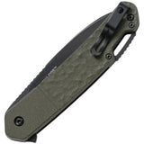 CRKT Bona Fide Linerlock Knife OD Green Aluminum Handle Field Strip Designed By Ken Onion For EDC Enthusiasts by CRKT