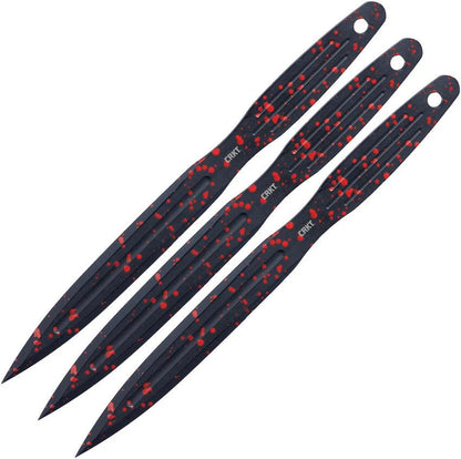 CRKT Onion Throwing Knives Three Knife Set K930RKP One Piece Construction 1050 Carbon Steel For Throwing Enthusiasts by CRKT