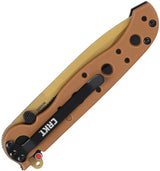 CRKT M16 Linerlock Desert Tan M16-01DZ Knife TiNi D2 Tool Steel Blade 4in Closed For Tactical EDC by CRKT