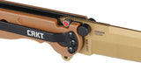 CRKT M16 Linerlock Desert Tan M16-01DZ Knife TiNi D2 Tool Steel Blade 4in Closed For Tactical EDC by CRKT