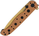 CRKT M16 Linerlock Desert Tan M16-01DZ Knife TiNi D2 Tool Steel Blade 4in Closed For Tactical EDC by CRKT