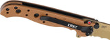 CRKT M16 Linerlock Desert Tan EDC Tactical Knife With Serrated D2 Tanto Blade For Tactical EDC Enthusiasts by CRKT