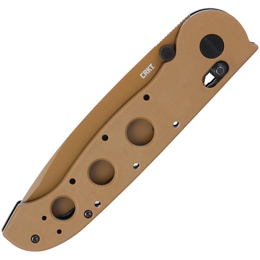 CRKT M16-14XD Crossbar Lock Tactical Knife For EDC Enthusiasts Tan TiNi D2 Tool Steel Tanto Blade Grivory Handle by CRKT