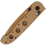 CRKT M16-14XD Crossbar Lock Tactical Knife For EDC Enthusiasts Tan TiNi D2 Tool Steel Tanto Blade Grivory Handle by CRKT