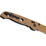 CRKT M16-14XD Crossbar Lock Tactical Knife For EDC Enthusiasts Tan TiNi D2 Tool Steel Tanto Blade Grivory Handle by CRKT