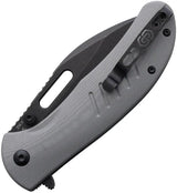 Critical Strike Zulu Button Lock Knife Gray G10 Handle VG10 Drop Point Three And A Half Inch Blade For Edc Fans by Critical Strike