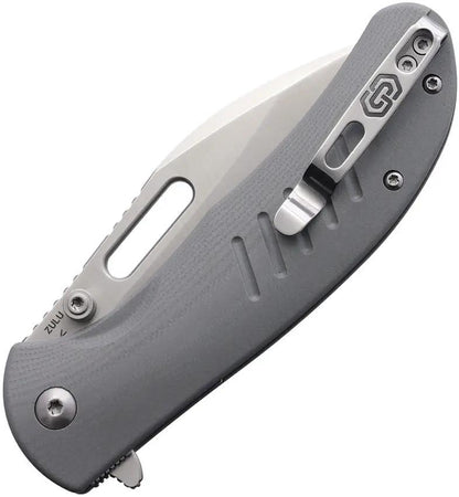 Critical Strike Zulu Button Lock Knife Gray G10 Handle VG10 Blade Compact EDC For Tactical Enthusiasts by Critical Strike