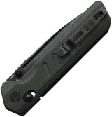 Critical Strike X504 Slide Lock Knife Green Canvas Micarta Handle VG10 Blade for EDC Enthusiasts by Critical Strike