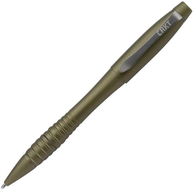 CRKT Williams Defense Pen OD Green Aluminum With Pocket Clip For Tactical EDC Enthusiasts by CRKT