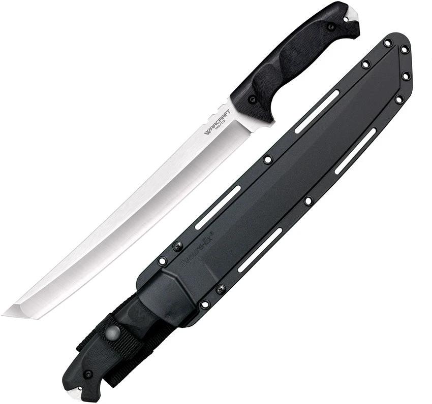 Cold Steel Warcraft Tanto XL Tactical Survival Knife With San Mai Blade Full Tang G10 Handle SecureEx Sheath by Cold Steel