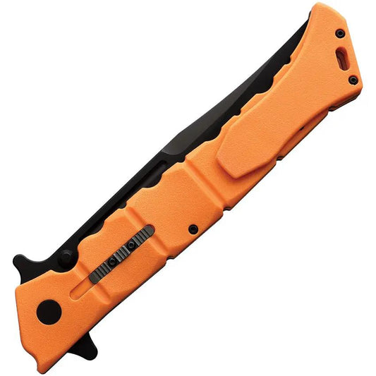 Cold Steel Luzon Large Linerlock Knife For EDC Enthusiasts Orange GFN Handle 6 Inch Clip Point Blade by Cold Steel