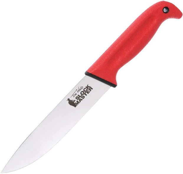 Cold Steel Slock Master CS20VSTWZ Tactical Fixed Blade Knife With 6.5 Inch Satin Blade Red Kray Ex Handle Secure Ex Sheath by Cold Steel