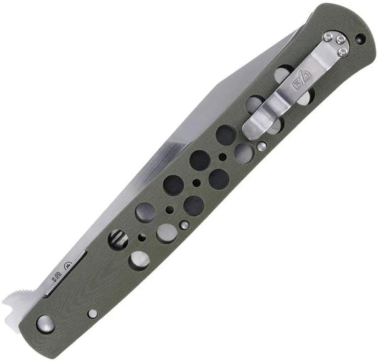 Cold Steel Ti-Lite Signature Linerlock Folding Knife S35VN 6 Inch Satin Blade G10 OD Green Handle For EDC Enthusiasts by Cold Steel