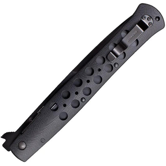 Cold Steel Ti Lite Linerlock Knife For EDC Black DLC S35VN G10 Handle With Tang Thumb Stud Clip 6in Blade 7in Closed by Cold Steel