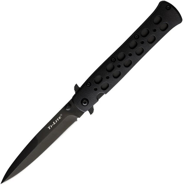 Cold Steel Ti-Lite Linerlock Knife 5 Inch Closed 4 Inch AUS-8A Blade Black Zytel Handle EDC by Cold Steel