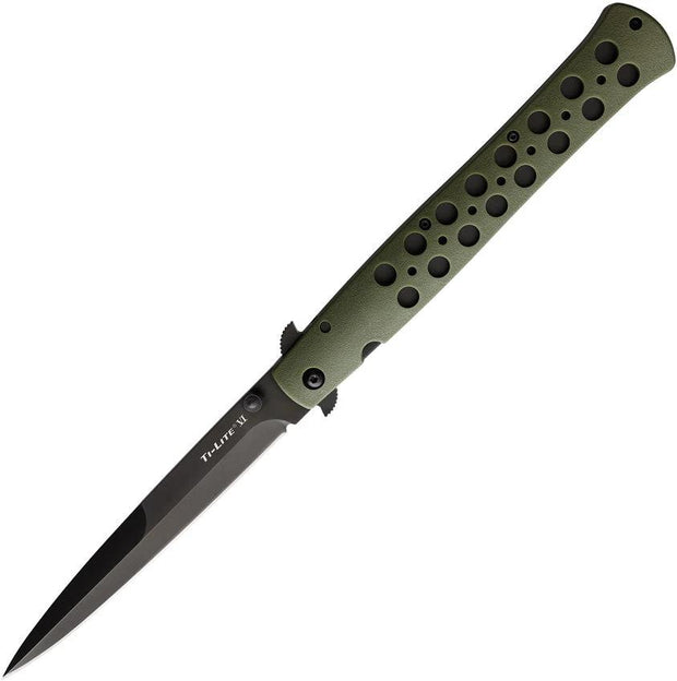 Cold Steel Ti-Lite Linerlock Knife With Extended Tang AUS-8A Blade OD Green Zytel Handle EDC by Cold Steel