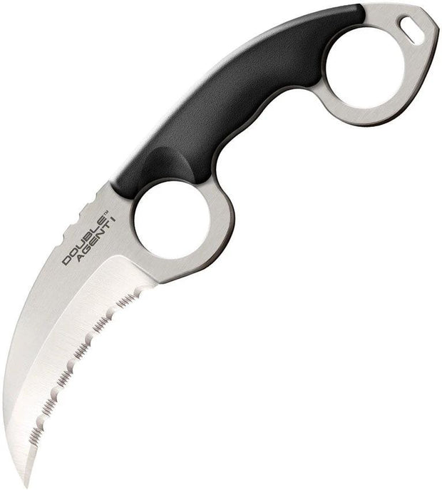 Cold Steel Double Agent I Serrated Karambit Knife For Tactical Pros With Full Tang Neck Sheath by Cold Steel