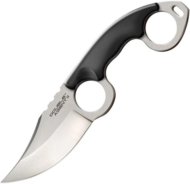 Cold Steel Double Agent II Neck Knife For EDC Enthusiasts AUS8A Clip Point Full Tang SecureEx Sheath by Cold Steel
