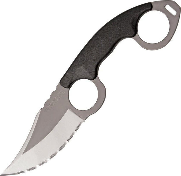 Cold Steel Double Agent II Neck Knife With 3 Inch Serrated AUS 8A Blade Tang Grivory Handle Sheath For Tactical EDC by Cold Steel