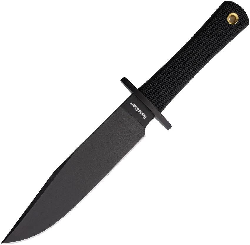 Cold Steel Recon Scout Knife 7.5 Inch 52100 High Carbon Steel Black Kray Ex Handle Rugged Outdoor Survivalists by Cold Steel