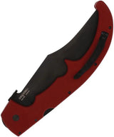 Cold Steel Espada XL Lockback Knife Red G10 Handle 7.5 Inch Clip Point AUS10A Blade For Outdoor Enthusiasts by Cold Steel