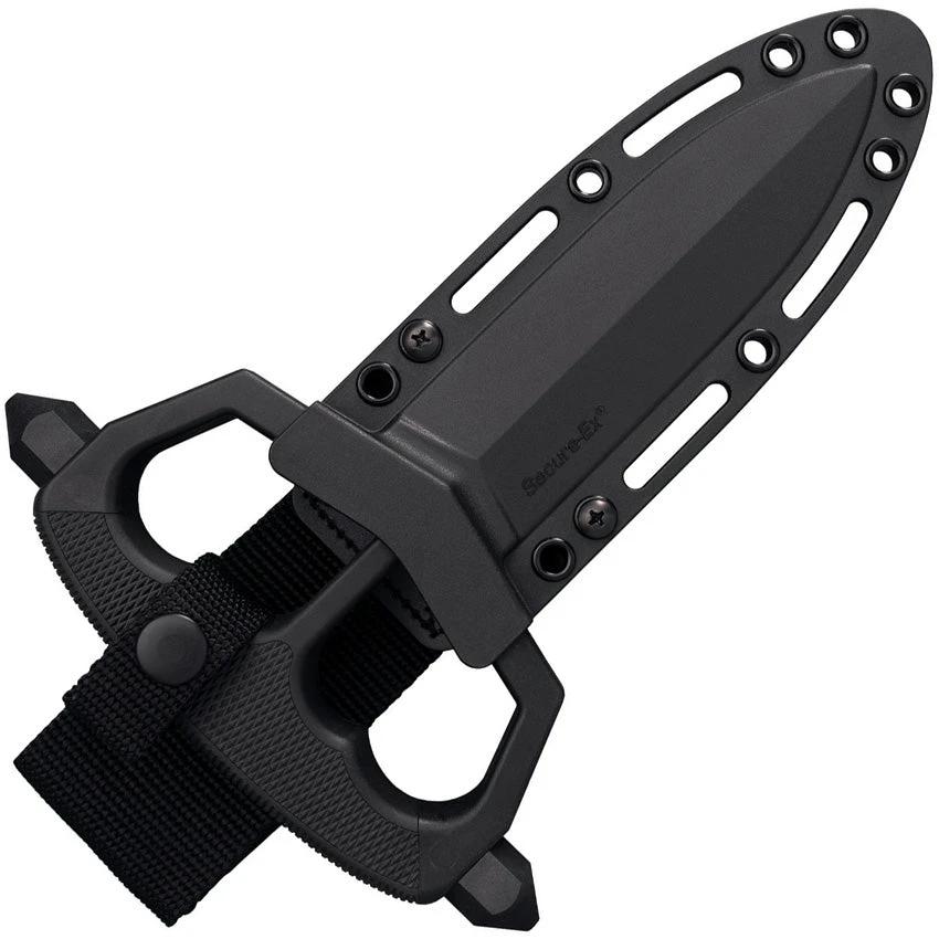 Cold Steel Chaos Push Dagger CS-80NT3 Tactical Dagger With 5 Inch Black SK5 Blade And Skull Pommels by Cold Steel