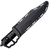 Cold Steel Chaos Bowie Knife CS-80NTB 10.5 in Black SK5 Blade with D Guard and Secure-Ex Sheath for Survivalists by Cold Steel