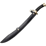 Cold Steel Willow Leaf Sword CS 88BBB Satin Blade 1055HC Black Cord Wrapped Handle Brass Guard Scabbard For Collectors by Cold Steel